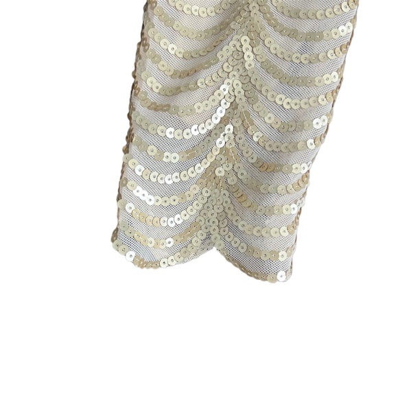 Tfnc London gold sequin mini dress medium - Picture 3 of 10